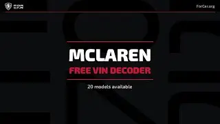 MCLAREN VIN Decoder &mdash; Free VIN Check & Lookup | ForCar.org