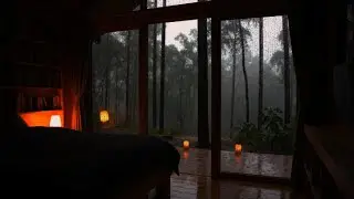 Rain Ambience in a Cozy Cabin | Sleep, Relax & Stay Focused