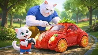 A Cat Father Built a Strawberry Car for His Son… Until Everything Was Destroyed