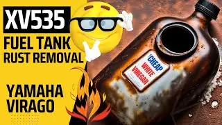 🛵 MOTORCYCLE Fuel Tank RUST REMOVAL using VINEGAR | Cheap DIY Metal Corrosion Cleaning