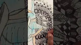 basic mandala art 🎭#trendingsongs #viralshorts #fypyoutube #likeandsubscribe #comment #share #love
