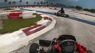Iame 175cc shifter factorykarts battle it out.