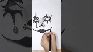 How to draw a lady joker face | a clown face | the mime |#shinearts