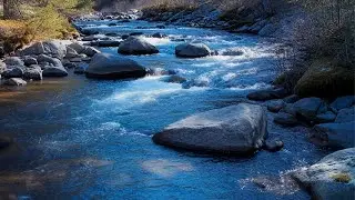 🌊 Smooth River Water's Flow, Soft White Noise, Calm and Relaxing Nature Sounds