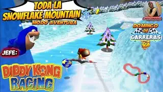 Diddy Kong Racing [N64] Snowflake Mountain al 100% ❄️ | Monedas, Trofeo, Llave 2 y Jefe Morsa 🦭