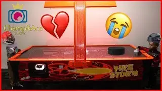 DAD BEAT US IN AIR HOCKEY 💔 | CHAMP and ACE