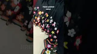 hand painted saree delivery done. #painting #saree #blackpink #handpaintedclothes #art #diy