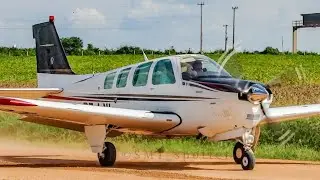 Decolagem do Beechcraft Bonanza A36