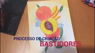 Pintura de Pêssego MÍDIA SOCIAL  lápis de cor