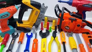 12-minute unboxing: Drill, chainsaw, and toolbox all included; immersive engineering experience.
