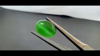 Natural Stone Chrysoberyl Green Cat&rsquo;s Eye 25*18*4mm