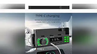 ?Stable Phone Mount Integrated Reverse Polarity Protection Radio LED 7-Color Backlight Audio ?45Wx4