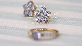 Oceanic Bliss - Shop Aquamarine Birthstone Jewelry in Solid 14k Gold - 15 sec