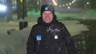 Heavy snow falls on Boston, Massachusetts