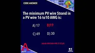 Answer to this morning's question&hellip; B)19 - Article 690 Table 690.31 (C) (4)