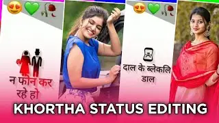 Alight Motion Video Editing | New 🔥 Style Lyrics Khortha Dj Status Video | Alight Motion Tutorial