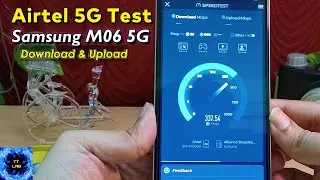 Samsung M06 5g Speed Test of Airtel 5G Upload on YouTube & Download Games from Playstore |