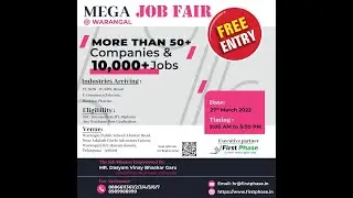 Mega Job mela  in warangal  #job