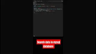 Search data in mysql database 