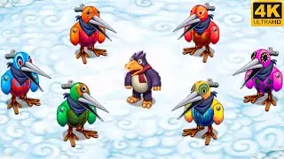Prismatic Pango - all versions (My Singing Monsters: Dawn Of Fire) 4k