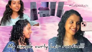 My simple curly hair routine 🎀🐷🤍