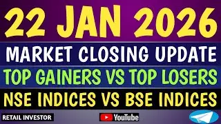 22 JANUARY 2026 | MARKET CLOSING UPDATE | TOP GAINER & TOP LOSER | #nifty50 #sensex
