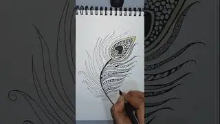 Feather mandala 🦚 #art #trending #drawing #shorts #mandalaart #mandala #auramandalas