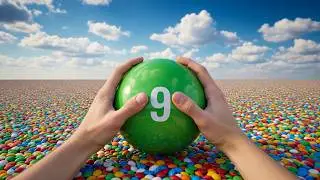 ASMR Crushing Giant Candy Ball in a Candy Ocean Ultra Satisfying