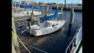 Cypremort Point Yacht Club Marina with extremely low water.