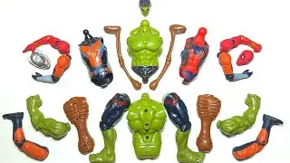 Merakit mainan superhero, hulk smahs, Ant-Man, spider-Man, siren head avenghers toys acatio figure