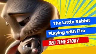 The Little Rabbit Playing with Fire | 5 Minutes Bedtime Story Telling English For Kids