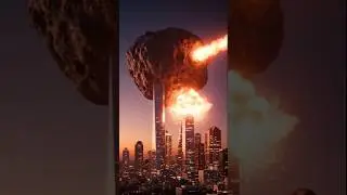Meteor Strike 🤯🪨🔥 #asteroidimpact #viralvideo #chaos #aivideo #aishorts #ai #aianimation#aicreation