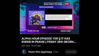 Repentance testimony on Alpha Hour @PastorElvisAgyemang @alphahourwithpastorelvis 