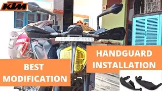 How to Install KTM KnuckleGuards/Handguard on Duke 125/200/250/390 Installing Handguard on KTM Duke🔥