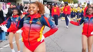 Sarah t reed Marching band 2025 Christmas parade Full Route coverage featuring band and groups 