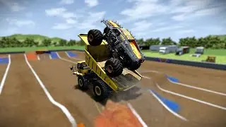BeamNG DRIVE Monster truck-- stunt & trick