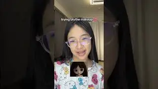trying out blythe doll makeup 🎀 #blythe #blythedoll #doll #makeup #transition