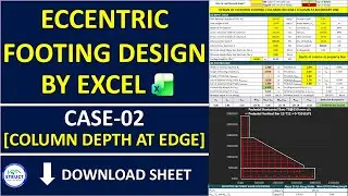 Проектирование эксцентричного фундамента с помощью Excel | Пример 2. Колонна на краю с указанием ...