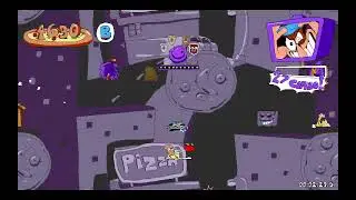 pizza tower john gutter p rank with hidden tiles, hard mode on, and game speed is 100