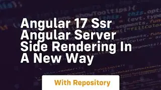angular 17 ssr angular server side rendering in a new way