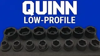 Набор ударных головок QUINN с метрической резьбой 1/2 дюйма, низкопрофильный, 15 предметов