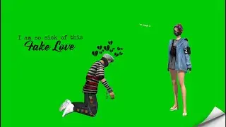 Free fire fake love 🥲❤ green screen video🍀🍀 [sun screen]