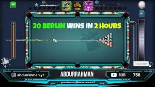 🔴 LIVE Target 🎯20 Berlin WINS in 2 HOURS | 8 Ball Pool