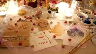 Легкая и простая идея рождественских открыток 🎄 изготовление поздравительных открыток 🎅