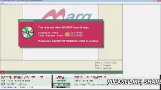 You have not taken backup for day how to take backup in marg software me backup kaise lete hai