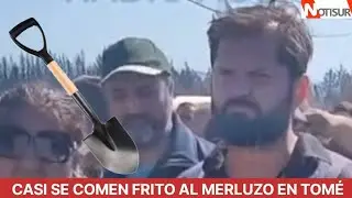 Boric en Tome: Fuera Nunca has agarrado una pala. Casi se comen frito al Merluzo en Punta de Parra