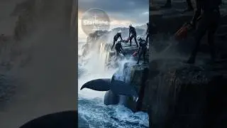 Epic Whale Rescue 🌊🐋 | Starlight AI Mission #animals #funny #shorts