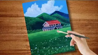 Mountain painting tutorial/ acrylic painting for beginners tutorial