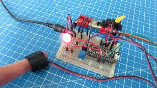Physical computing sensor servo tutorial - Pulse sensor with indicator LED and HD-1900A