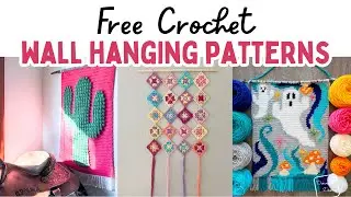 30 FREE Crochet Wall Hanging Patterns | Crochet Home Decor Wall Art #crochet #crochethomedecor